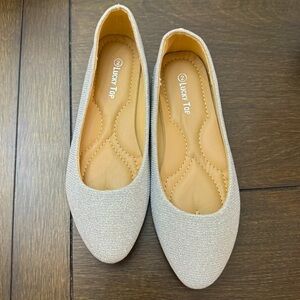Lucky Top Girl's Sparkling Glitter Flats pointed Round Toe | Size 2